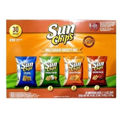 Sunchips 2347412 15 Oz Whole Grain Snacks Variety Pack Case Of 30