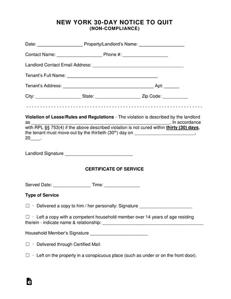 Free Fillable Notice To Quit Forms Printable Forms Free Online