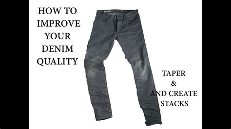 How To Taper Your Jeans And Add Stacks Youtube