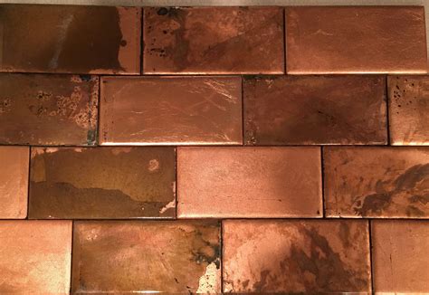 Copper Ceramic Tiles Etsy Copper Tiles Copper Kitchen Backsplash Rustic Kitchen Backsplash