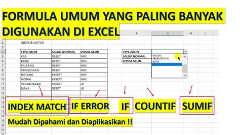 Formula Rumus Excel Yang Sering Digunakan Dalam Membuat Aplikasi