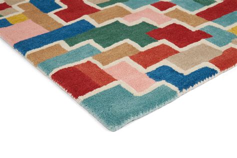 Tapis Design Multicolore Pour Salon En Laine Estella Tetris