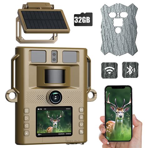 CAMPARK Trail Camera Solar WiFi Native 4K 30fps 46MP Super Concealment