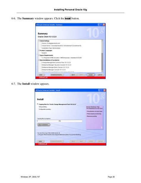 Oracle 10g Installation Mzaerairport