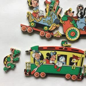 Disney Dumbo Casey Jr Train Nursery Decor Wall Decor Dolly Toy Company Pressed Cardboard Mickey ...