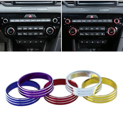 Car Air Conditioning Volume Radio Switch Knob Decorative Ring Stickers