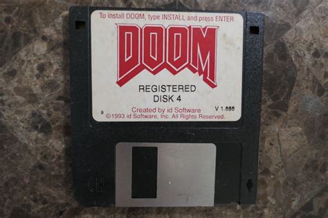 Doom Registered V Id Software Floppy Disk Only Ebay