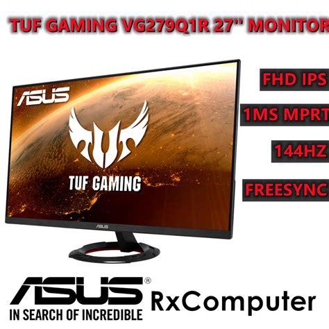 Asus Tuf Gaming Vg Q R Inch Fhd Ips Panel Ms Mprt Hz