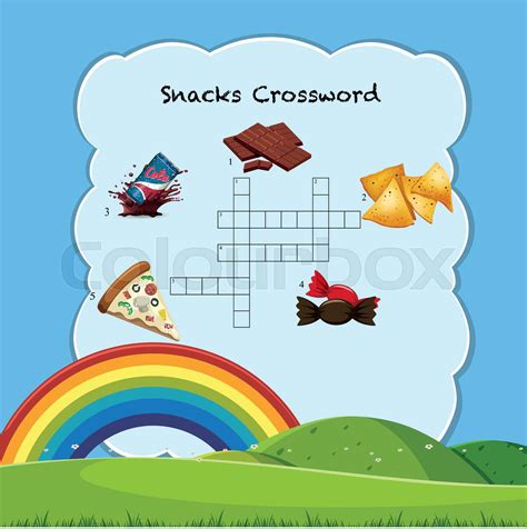Snack crossword game template | Stock vector | Colourbox