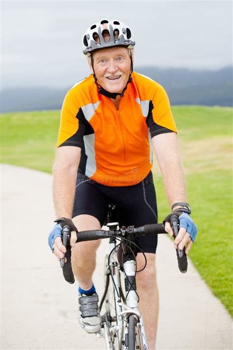 Senior Man Riding Bicycle Stock Image Image Of Adult 22807529