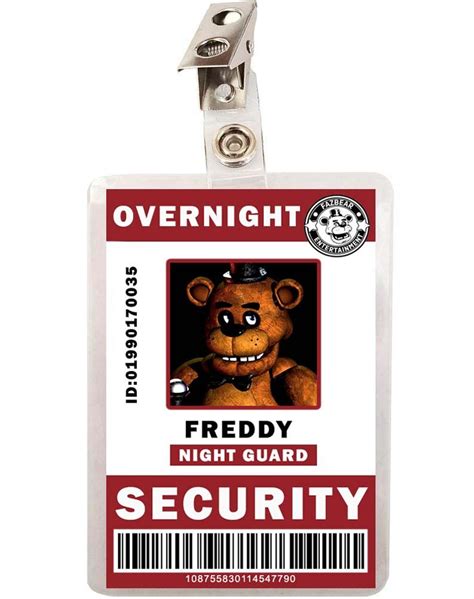 Fnaf Five Nights At Freddy S Security Id Badge Tutorial De Anillo