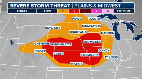 Large Hail Damaging Wind Threaten Plains Midwest Amid Wide Severe Weather Threat Friday