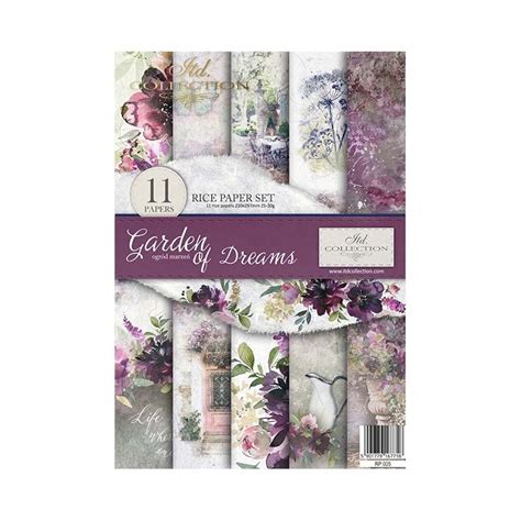 Set De 11 Papiers De Riz Garden Of Dreams ITD Collection