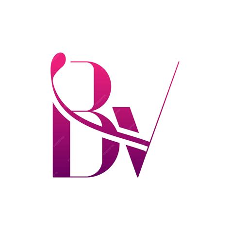 premium vector initial letter bv logo bv letter design vector