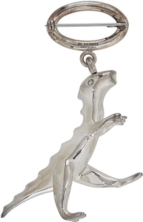 Jil Sander Silver Dinosaur Keychain Jil Sander