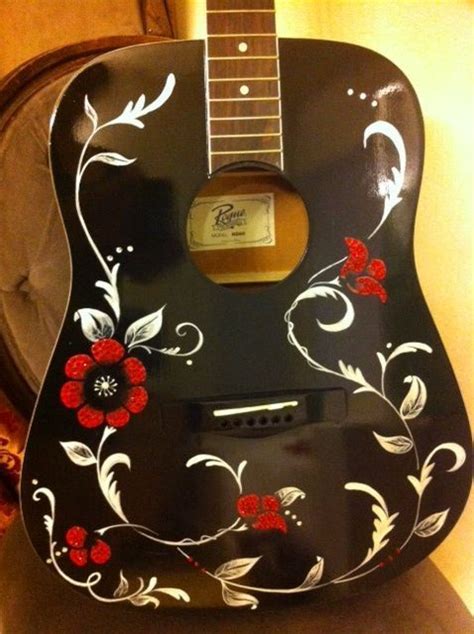 Pin By Amy Haren On Paint It Guitar Painting Custom Acoustic Guitars