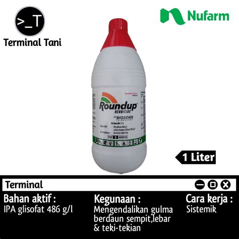 Roundup 486 Sl 1 Liter Herbisida Sistemik Pembasmi Rumput Lazada