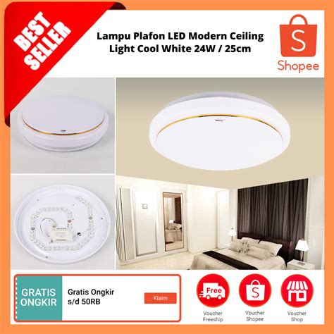 Jual Lampu Plafon LED Modern Ceiling Light Cool White 24W 25cm