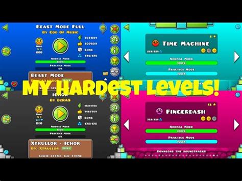 My HARDEST geometry dash levels that I have beaten! - YouTube