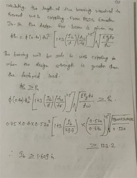 Solved Design A Bearing Plate Of A36 Steel To Support A Beam Reaction