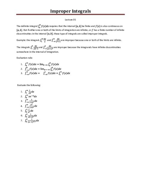 Definite Integral Pdf