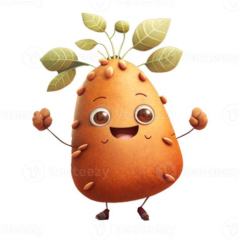 Cute Happy Sweet Potato Character Ai Generated 22935944 Png