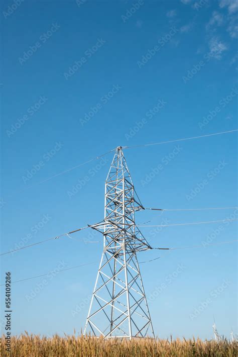 Power transmission line works from produced by windmill energy against ...