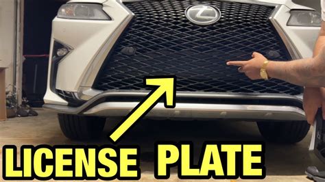 How To Put Front License Plate On Lexus Rx F Sport Howto