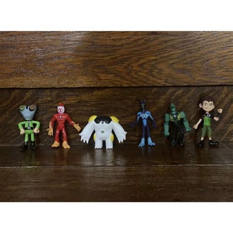 Imaginext Toys 6pcs Ben Ben Tennyson Diamondhead Heatblast Grey