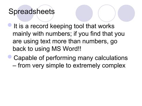 Beginner Spreadsheet Intro For Excel Users Ppt