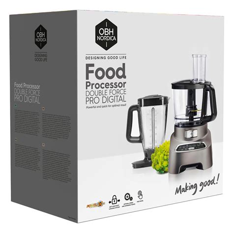 OBH Nordica Double Force Pro Digital Foodprocessor 1000W (3 Liter ...