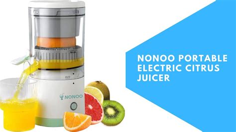 Nonoo Portable Electric Citrus Juicer Rechargeable Hands Free