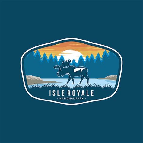 Illustration Du Logo Patch Embl Me Du Parc National De L Isle Royale