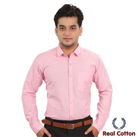 Real Cotton Fashionable Casual And Formal Mens Plain Poplin Shirts Full