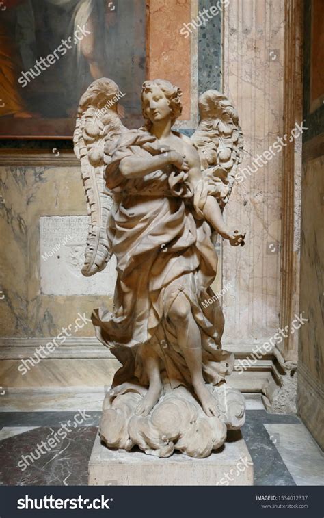 Rome Pantheon Statue Archangel Gabriel Inside Stock Photo Edit Now
