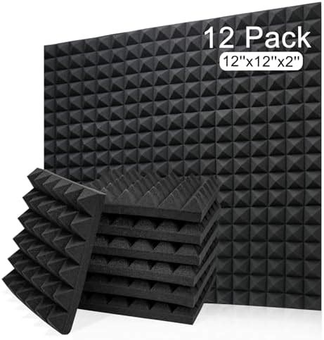 Amazon 12 X 12 X 2 Sound Proof Foam Panels For Walls 12 Pack