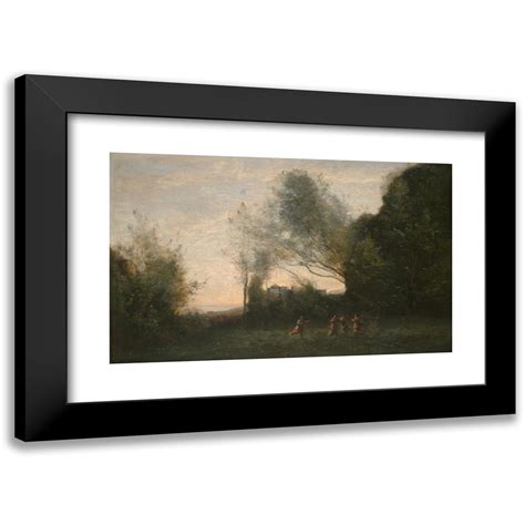 Jean Baptiste Camille Corot X Black Modern Framed Museum Art Print