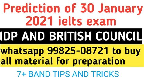 Prediction Of 30 January 2021 Ielts Exam Idp Bc 30 January Ielts