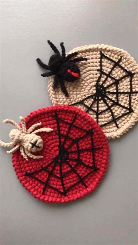 Crochet Halloween Spider Web Coasters Easy Pattern Artofit