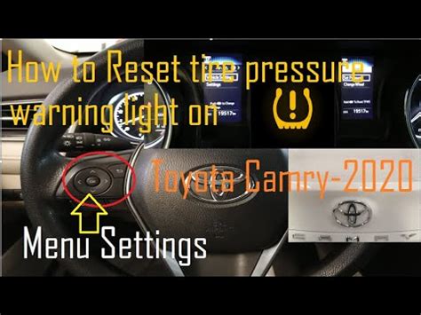 2021 Toyota Camry Tpms Reset