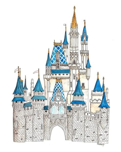 Cinderellas Castle Drawing