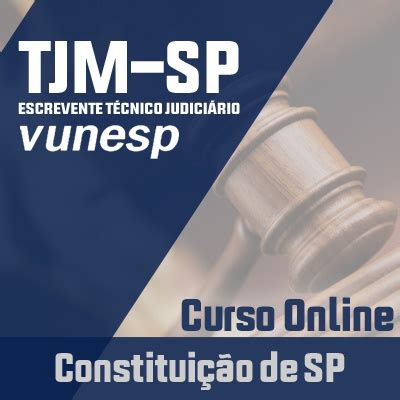 Concurso Escrevente TJM SP 2023 Curso Online Constituição do Estado