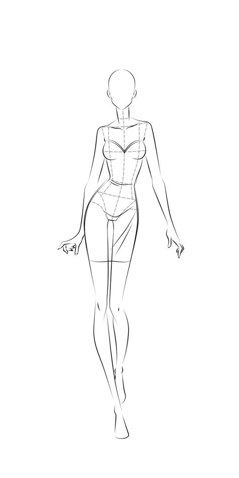 A Drawing Of A Woman S Body In The Shape Of A Torso And Legs