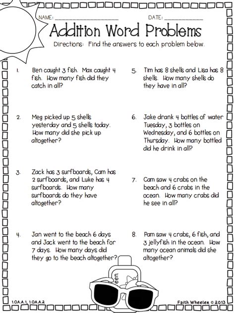 Simple Word Problems Addition