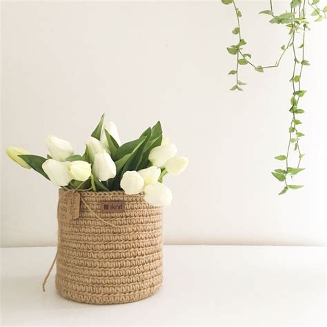 Джут. Джутовая корзина. Jute’s | Цветы из джута, Корзина, Джут