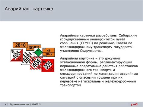 Грузовые перевозки. Аварийные карточки - online presentation