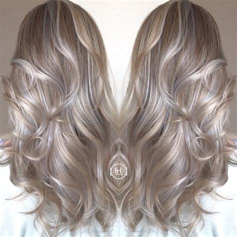 Sun kiss Hilites ombré silver and gold tones blondes hairstylist