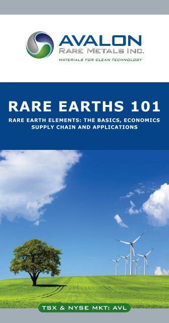 Rare Earths 101 Avalon Rare Metals