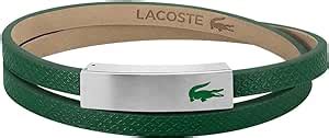 Lacoste Bracelet En Cuir Pour Homme Collection Port Embelli Avec Motif