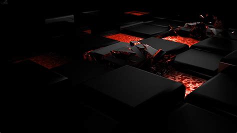 HD Wallpaper Black 3d Block Red Wallpaper Flare